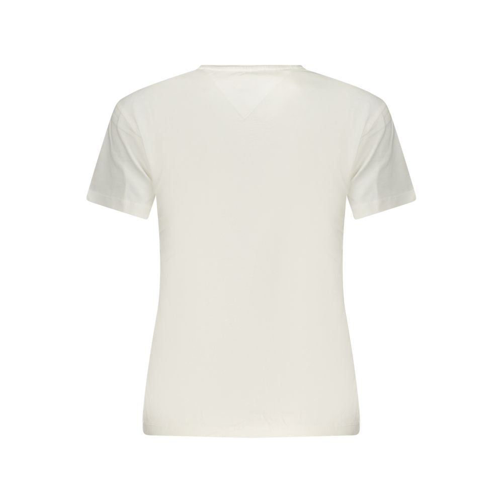 Tommy Hilfiger White Cotton Women T-Shirt | Regal Royce