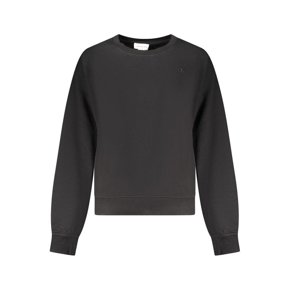 Calvin Klein Black Cotton Women Sweatshirt | Regal Royce