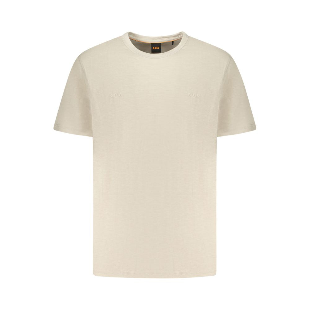 Hugo Boss Beige Cotton T-Shirt | Regal Royce