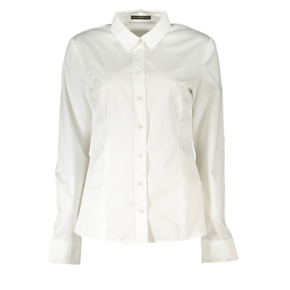 Guess Jeans Bianco Cotton Women Shirt | Regal Royce