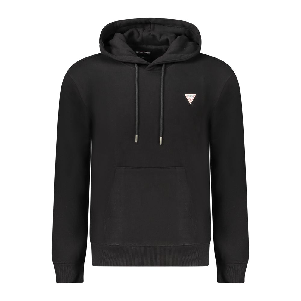 Guess Jeans Black Cotton Men Sweatshirt Slim Fit Hooded | Regal Royce