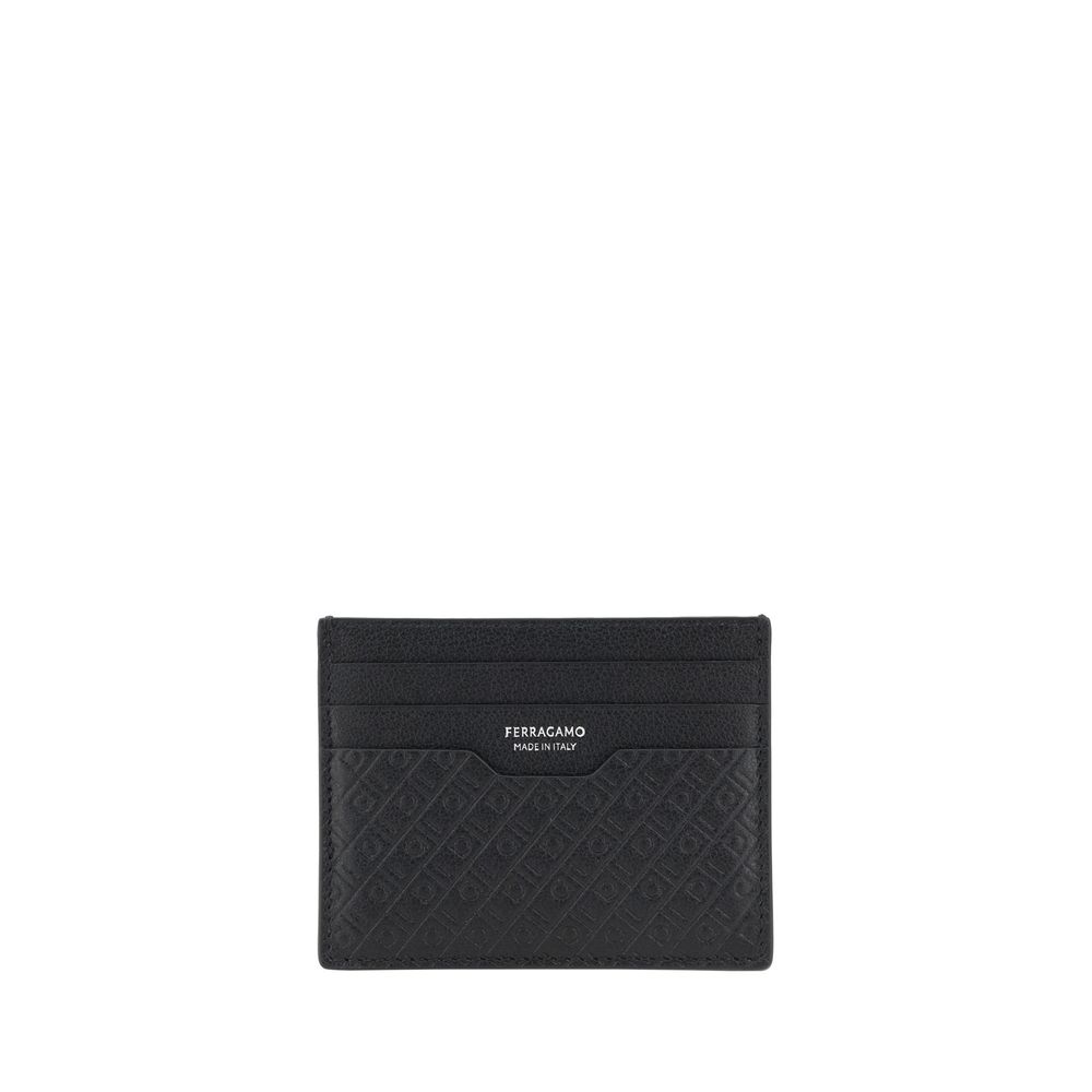 Ferragamo Black Calf Leather Bos Taurus Wallet | Regal Royce