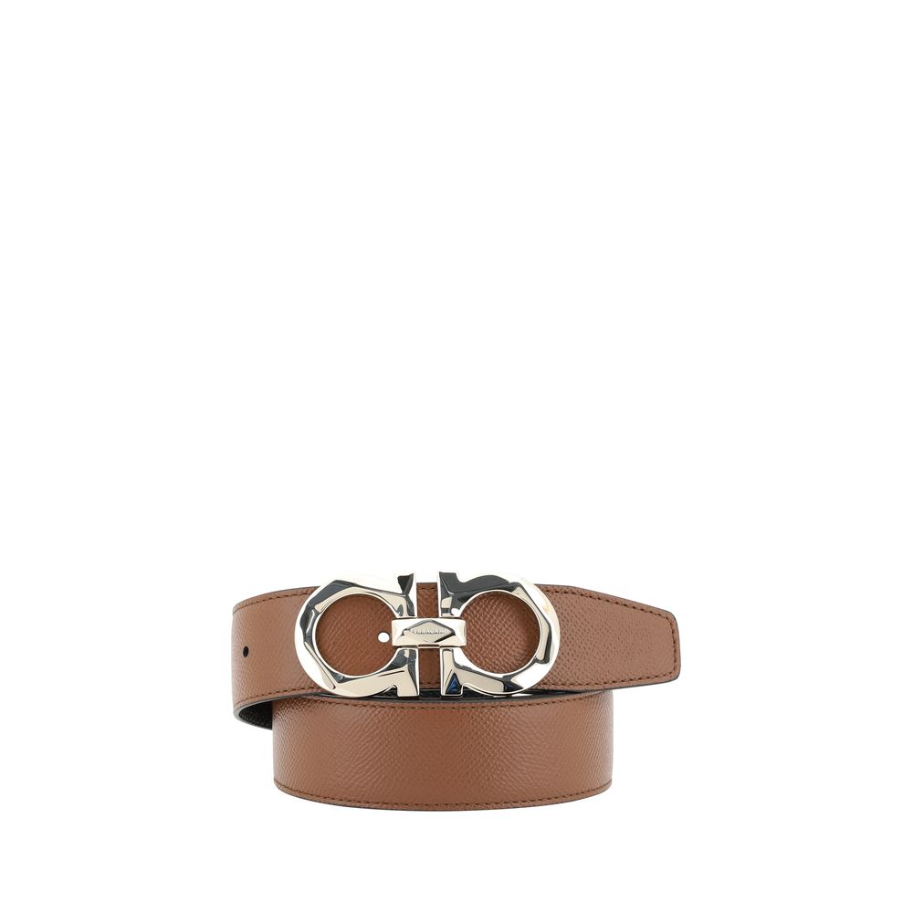 Ferragamo Brown Calf Leather Bos Taurus Regular Belt | Regal Royce
