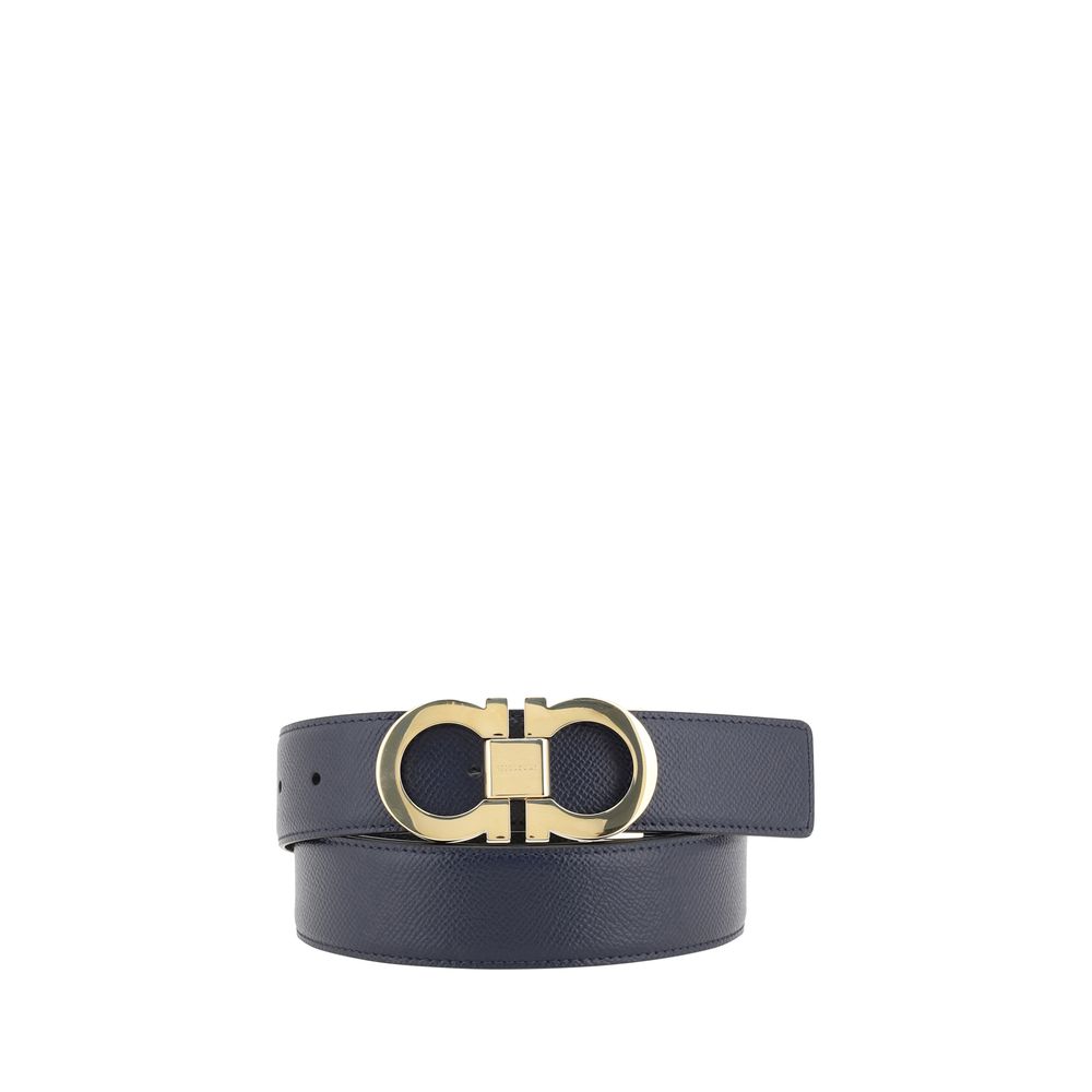 Ferragamo Blue Calf Leather Bos Taurus Regular Belt | Regal Royce