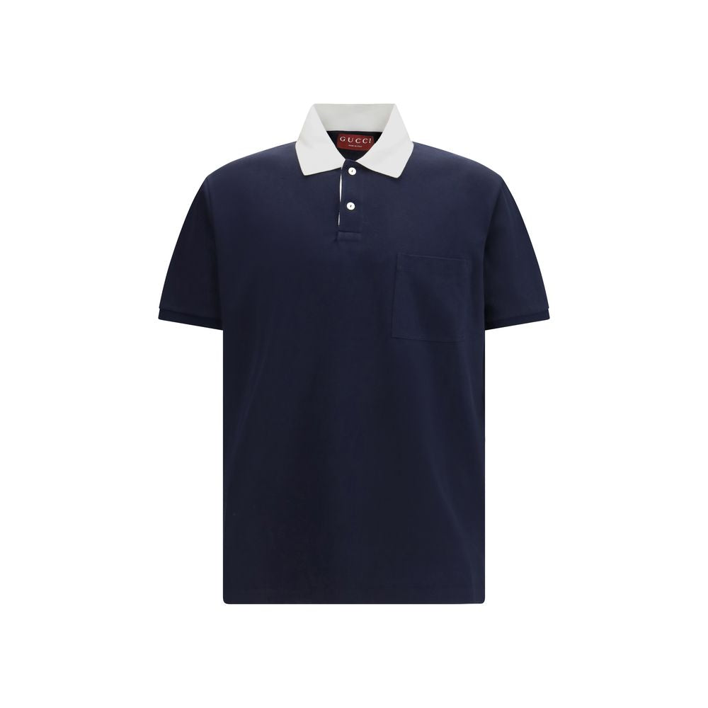 Gucci Blue Cotton Polo Shirt | Regal Royce