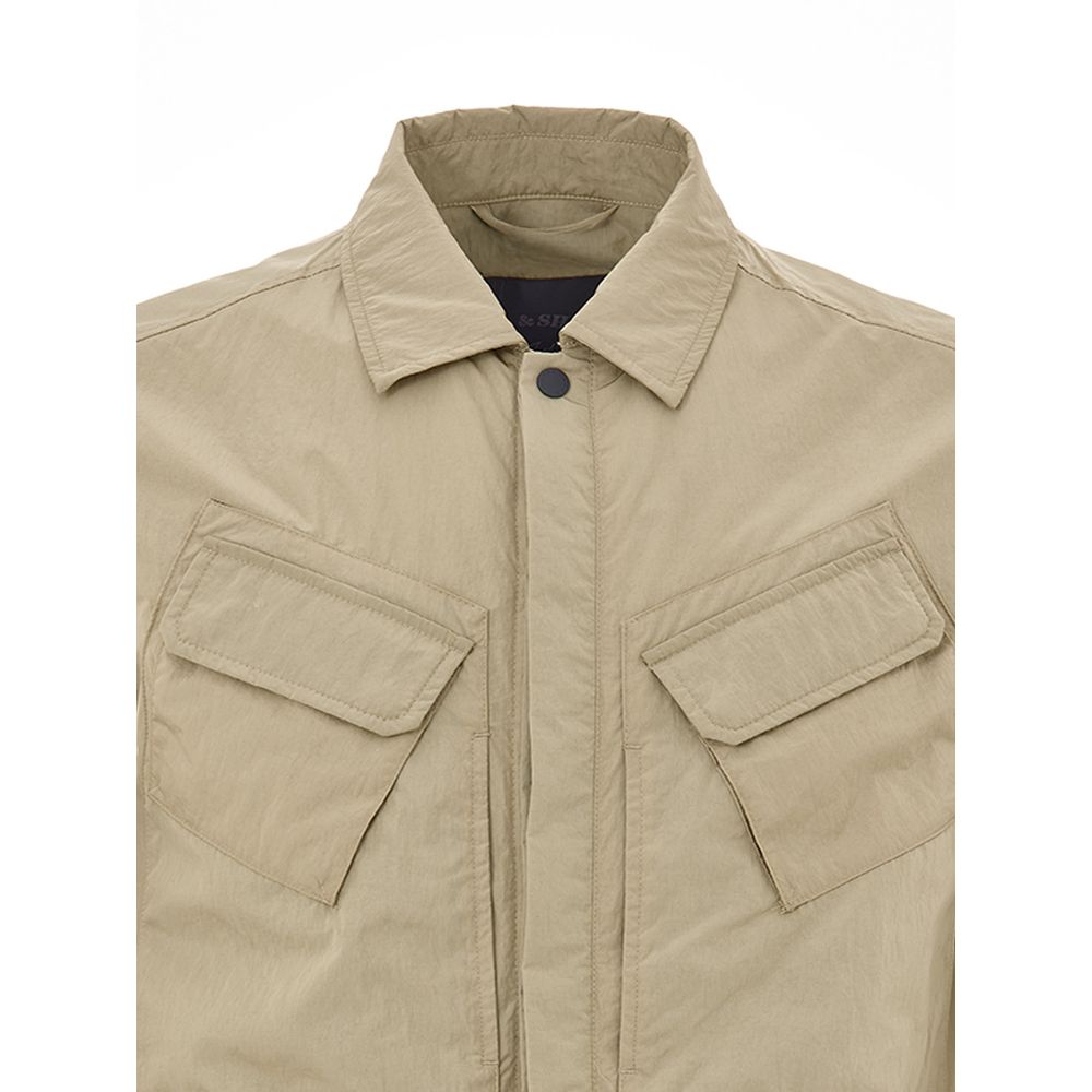 Paul & Shark Beige Polyester Coat | Regal Royce