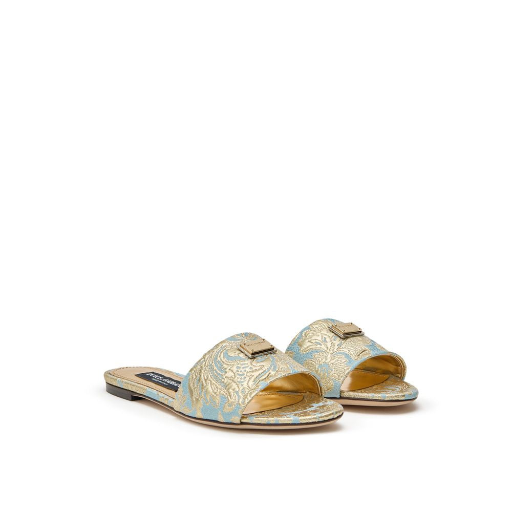 Dolce & Gabbana Blue Polyester Slippers | Regal Royce