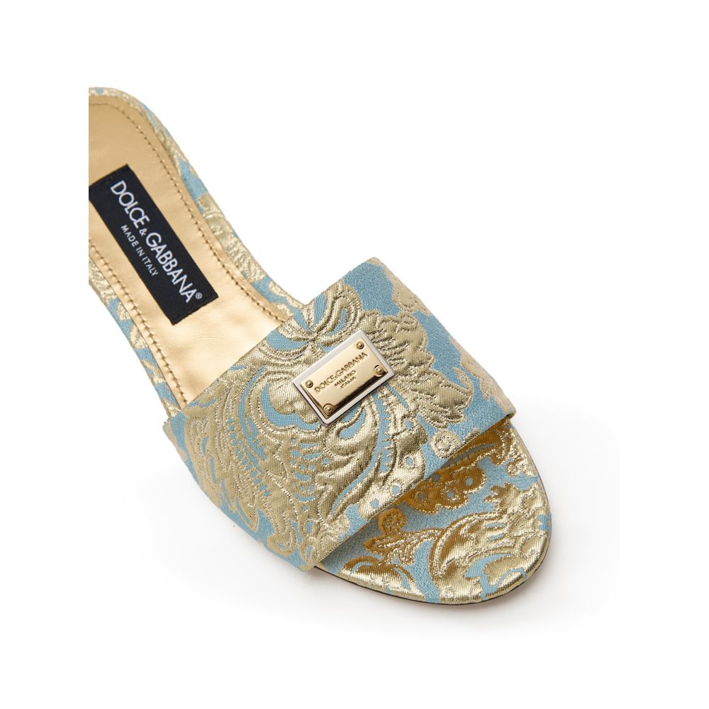 Dolce & Gabbana Blue Polyester Slippers | Regal Royce