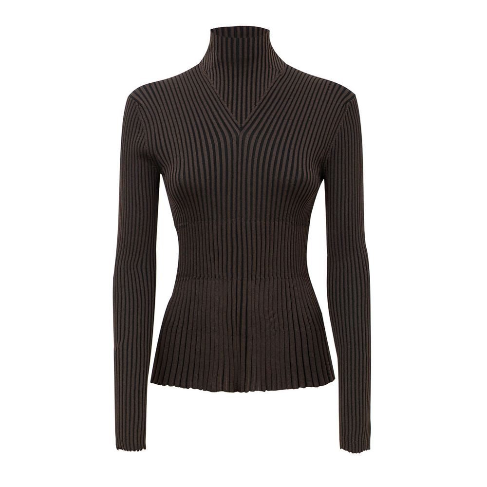 Bottega Veneta Brown Viscose Turtleneck | Regal Royce