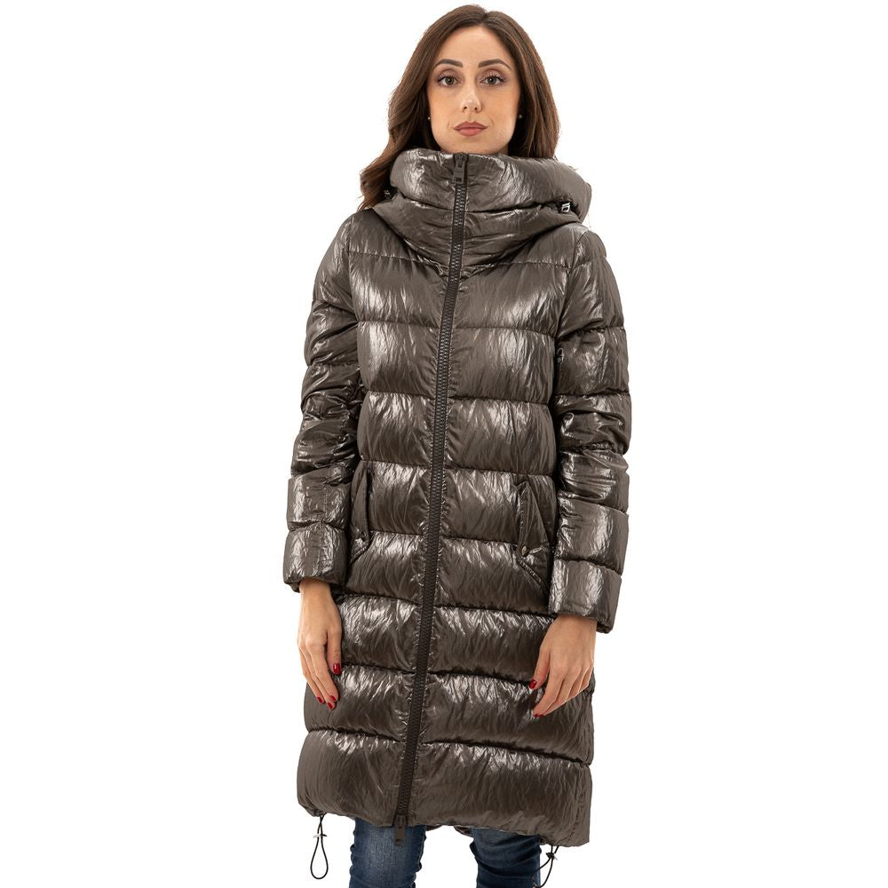 Herno Gray Viscose Parka | Regal Royce