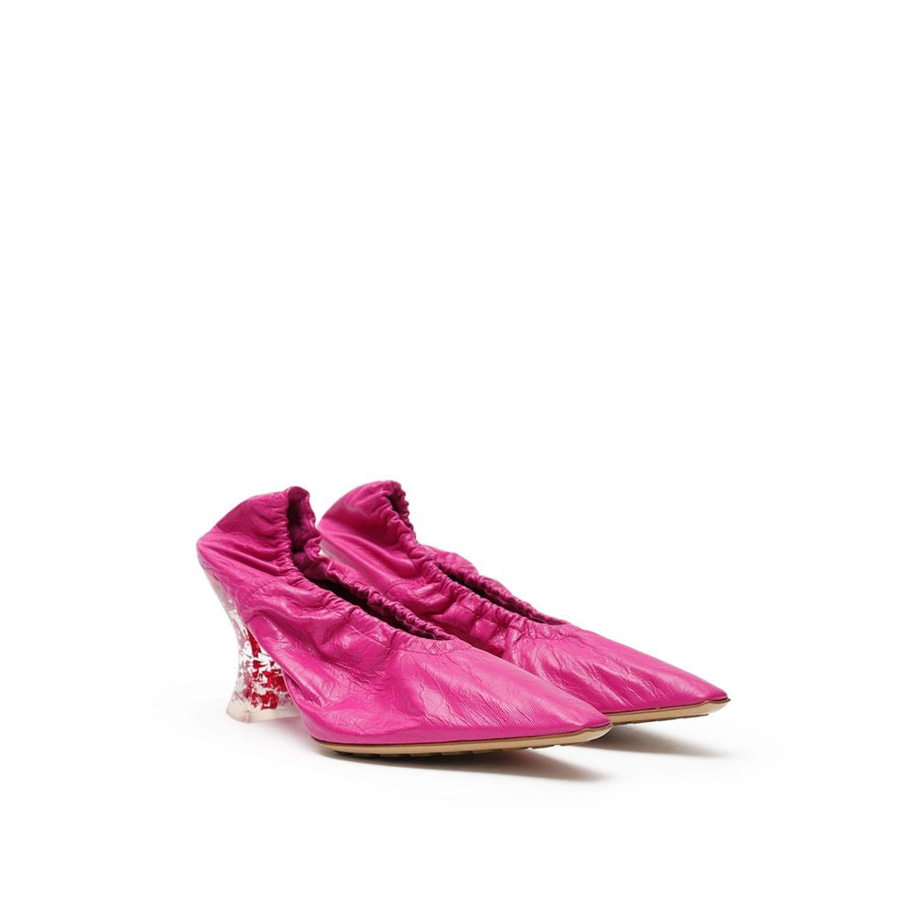Bottega Veneta Fuchsia Leather Slippers | Regal Royce