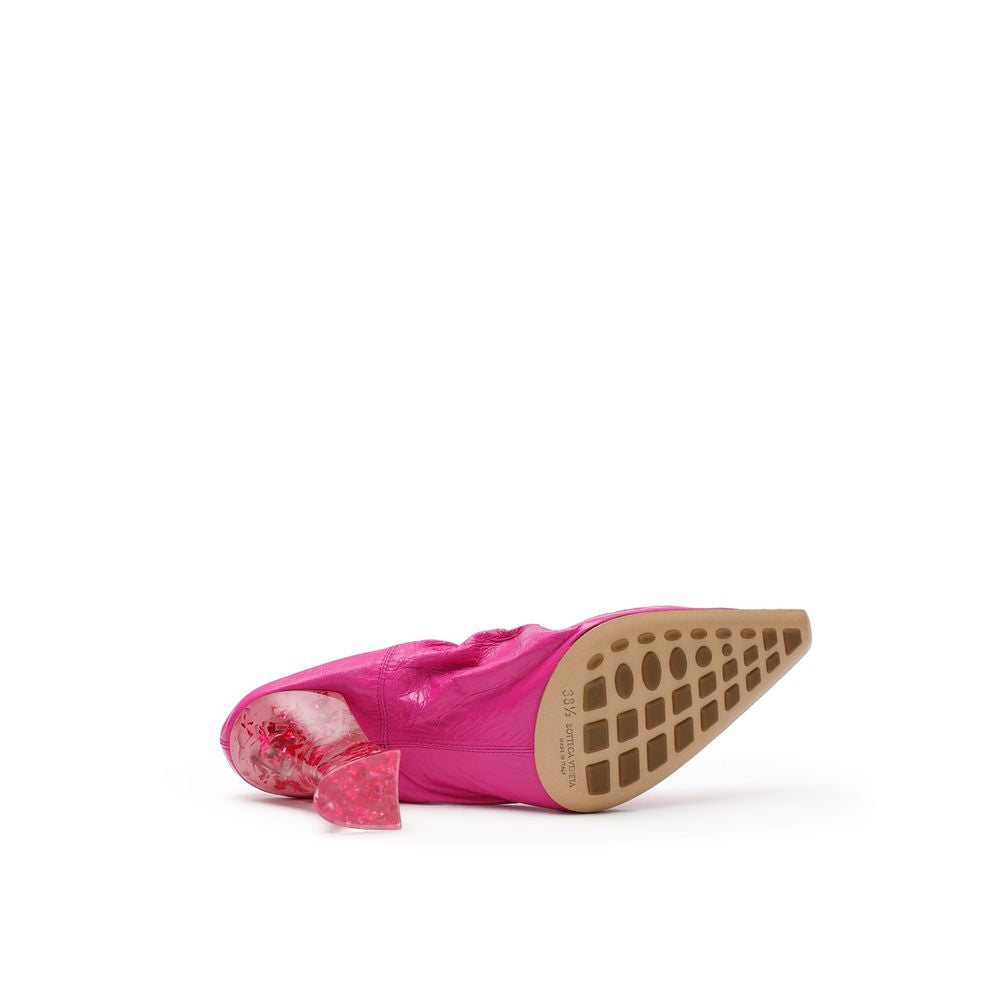 Bottega Veneta Fuchsia Leather Slippers | Regal Royce