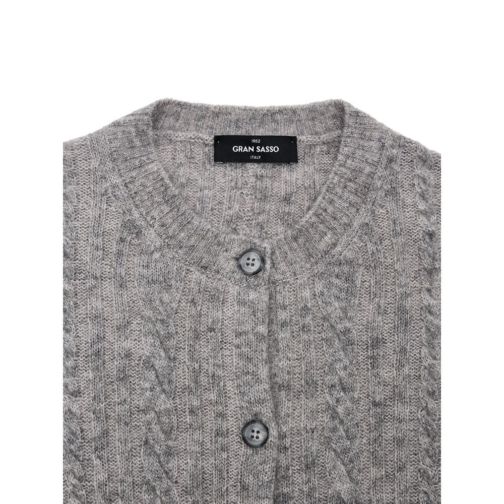Gran Sasso Gray Wool Cardigan | Regal Royce