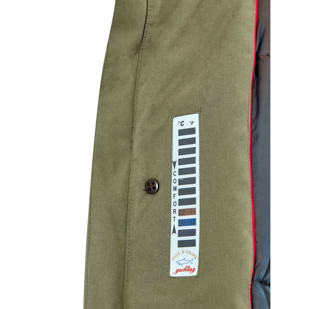 Paul & Shark Green Polyester Coat | Regal Royce