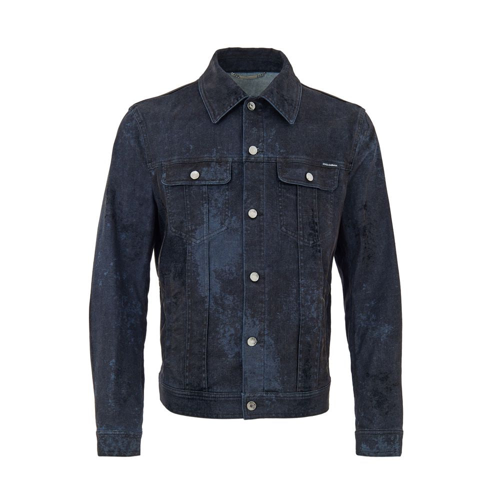 Dolce & Gabbana Gray Cotton Denim Jacket | Regal Royce