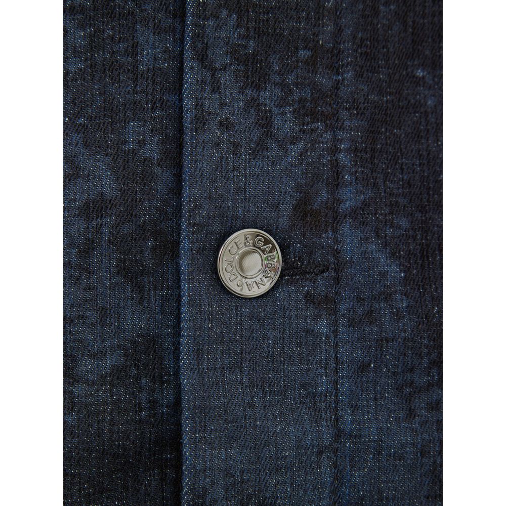 Dolce & Gabbana Gray Cotton Denim Jacket | Regal Royce