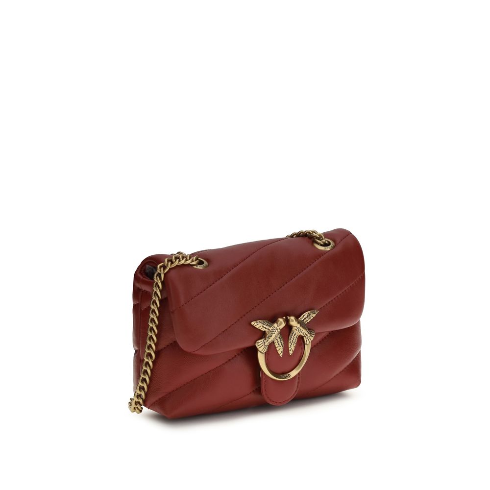 PINKO Bordeaux Calf Leather Bos Taurus Shoulder Bag | Regal Royce