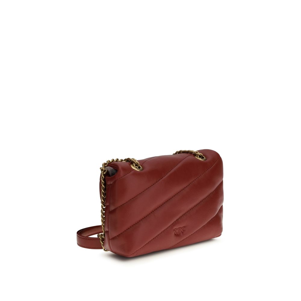 PINKO Bordeaux Calf Leather Bos Taurus Shoulder Bag | Regal Royce
