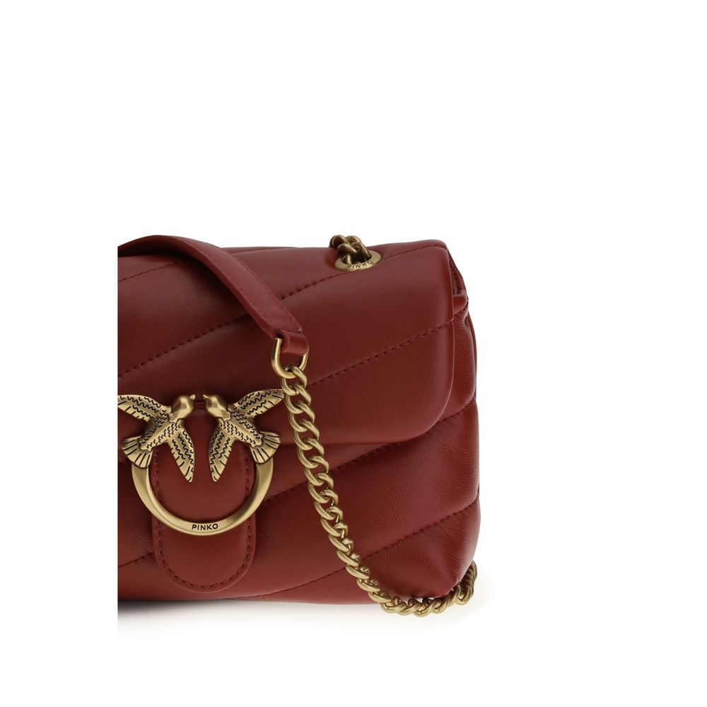 PINKO Bordeaux Calf Leather Bos Taurus Shoulder Bag | Regal Royce