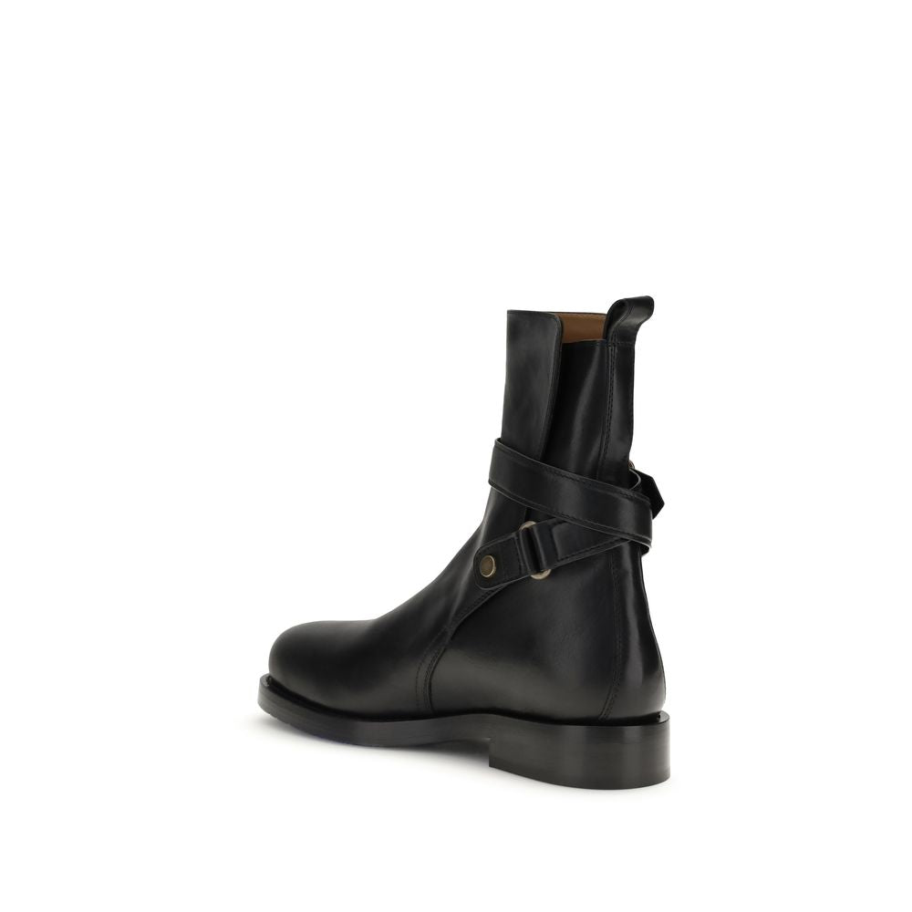 Burberry Black Calf Leather Bos Taurus Ankle Boots | Regal Royce