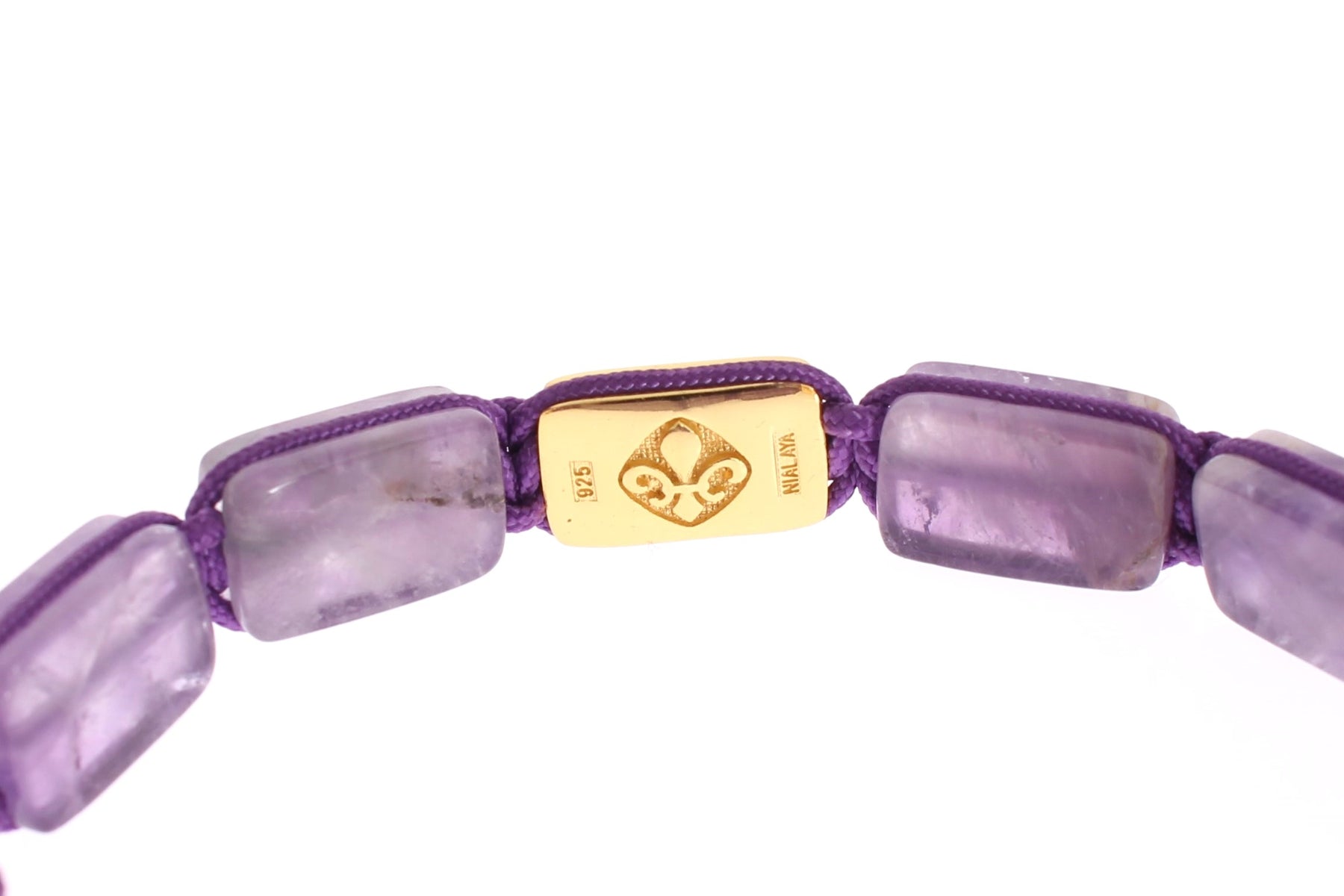 Nialaya CZ Amethyst 18K Gold 925 Bracelet | Regal Royce