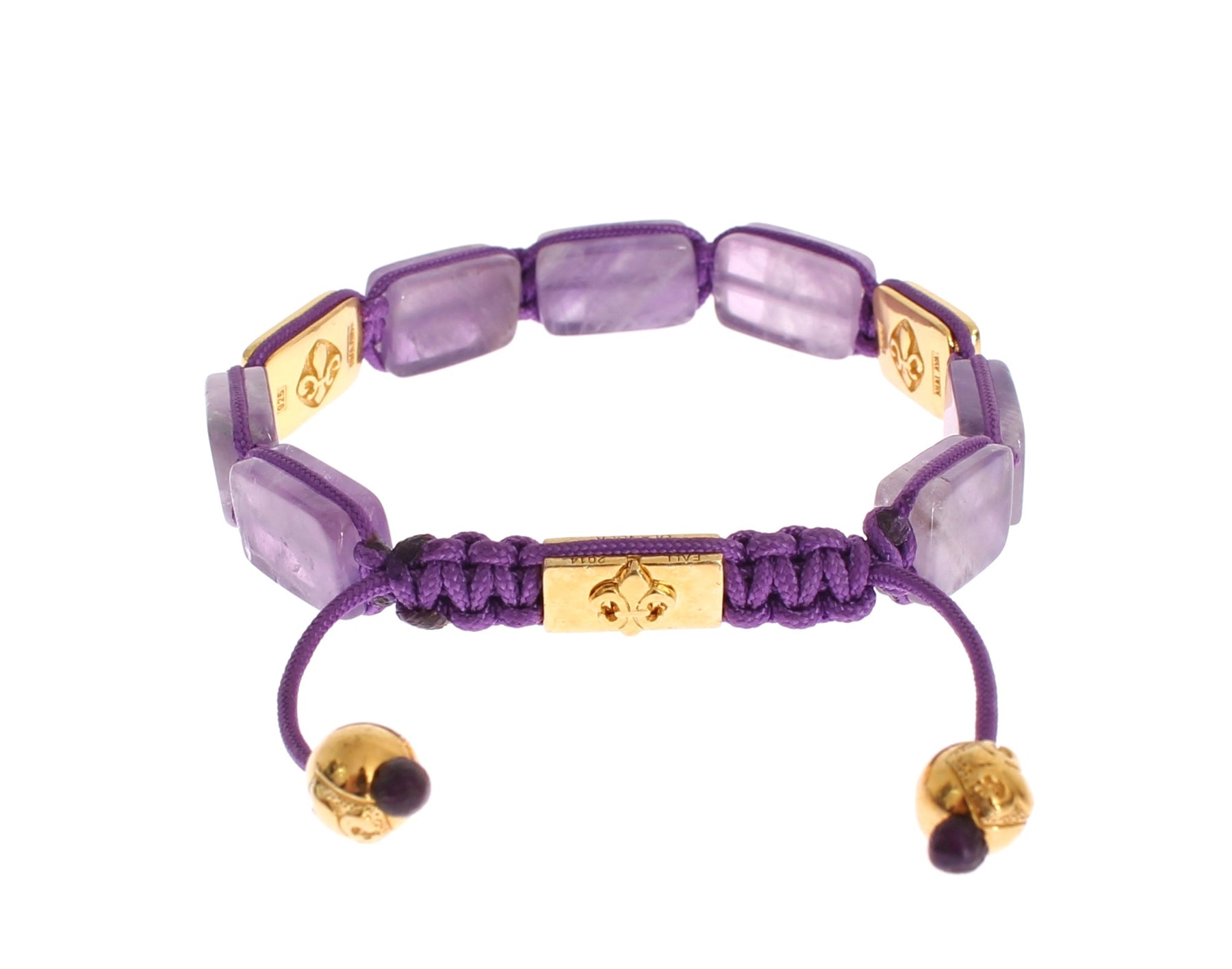 Nialaya CZ Amethyst 18K Gold 925 Bracelet | Regal Royce