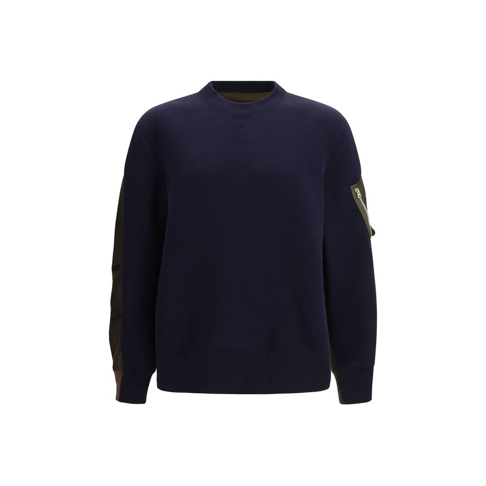 Sacai Blue Cotton Sweatshirt | Regal Royce