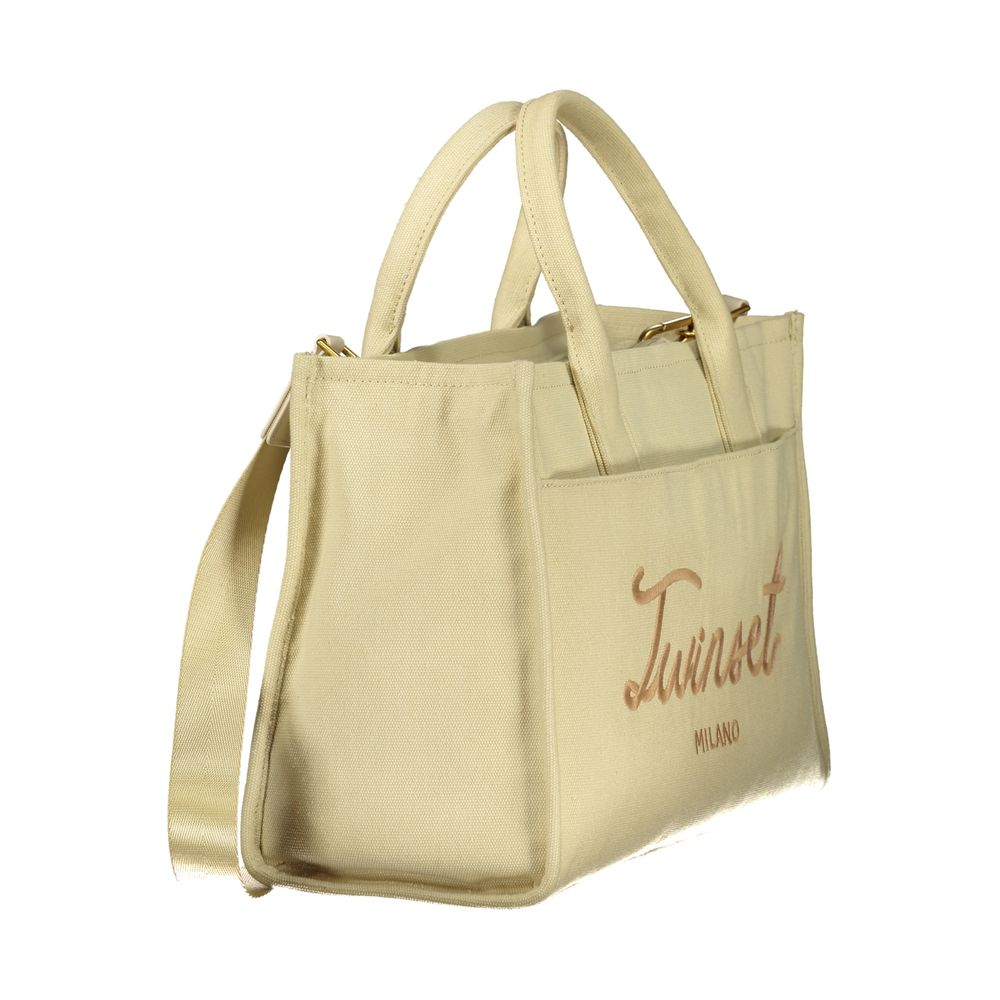 Twinset Beige Cotton Women Tote | Regal Royce