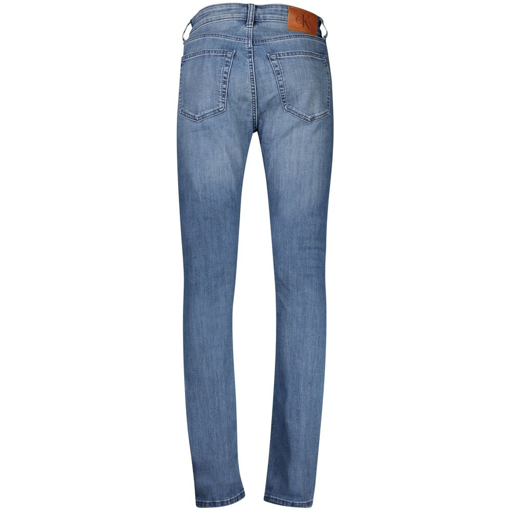 Calvin Klein Blu Cotton Men's Slim-Taper Jean | Regal Royce
