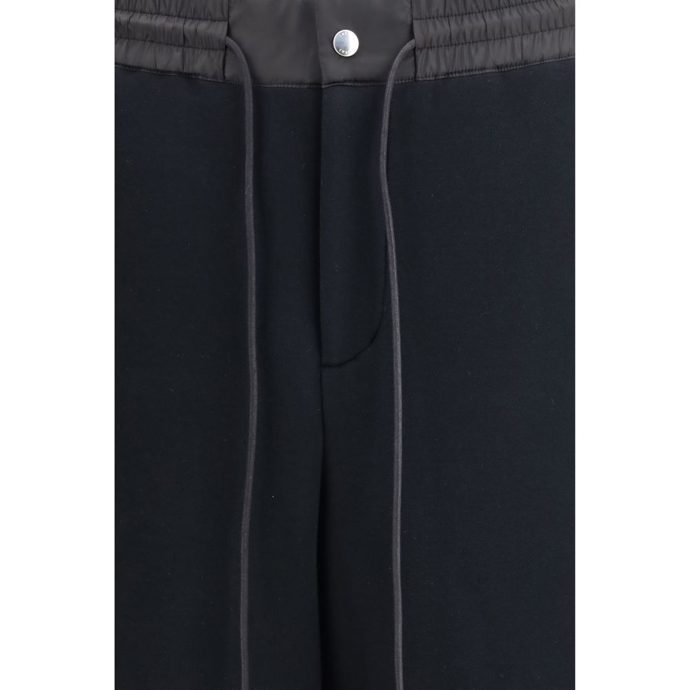 Sacai Black Cotton Athletic Pants | Regal Royce