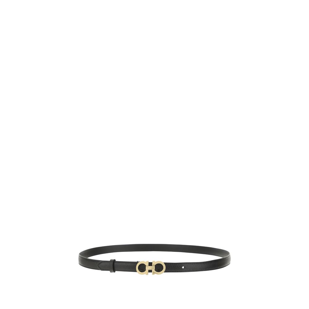 Ferragamo Brown Calf Leather Bos Taurus Thin Belt | Regal Royce