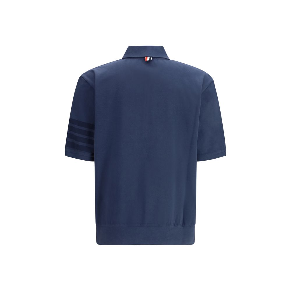 Thom Browne Blue Cotton Polo Shirt | Regal Royce