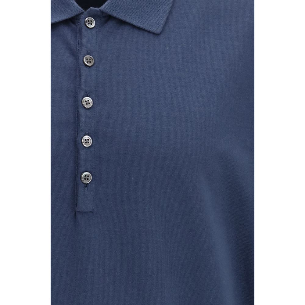Thom Browne Blue Cotton Polo Shirt | Regal Royce