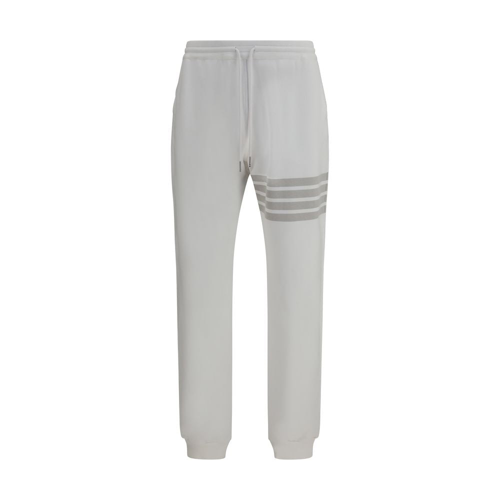 Thom Browne White Cotton Joggers (Workout Pants) | Regal Royce