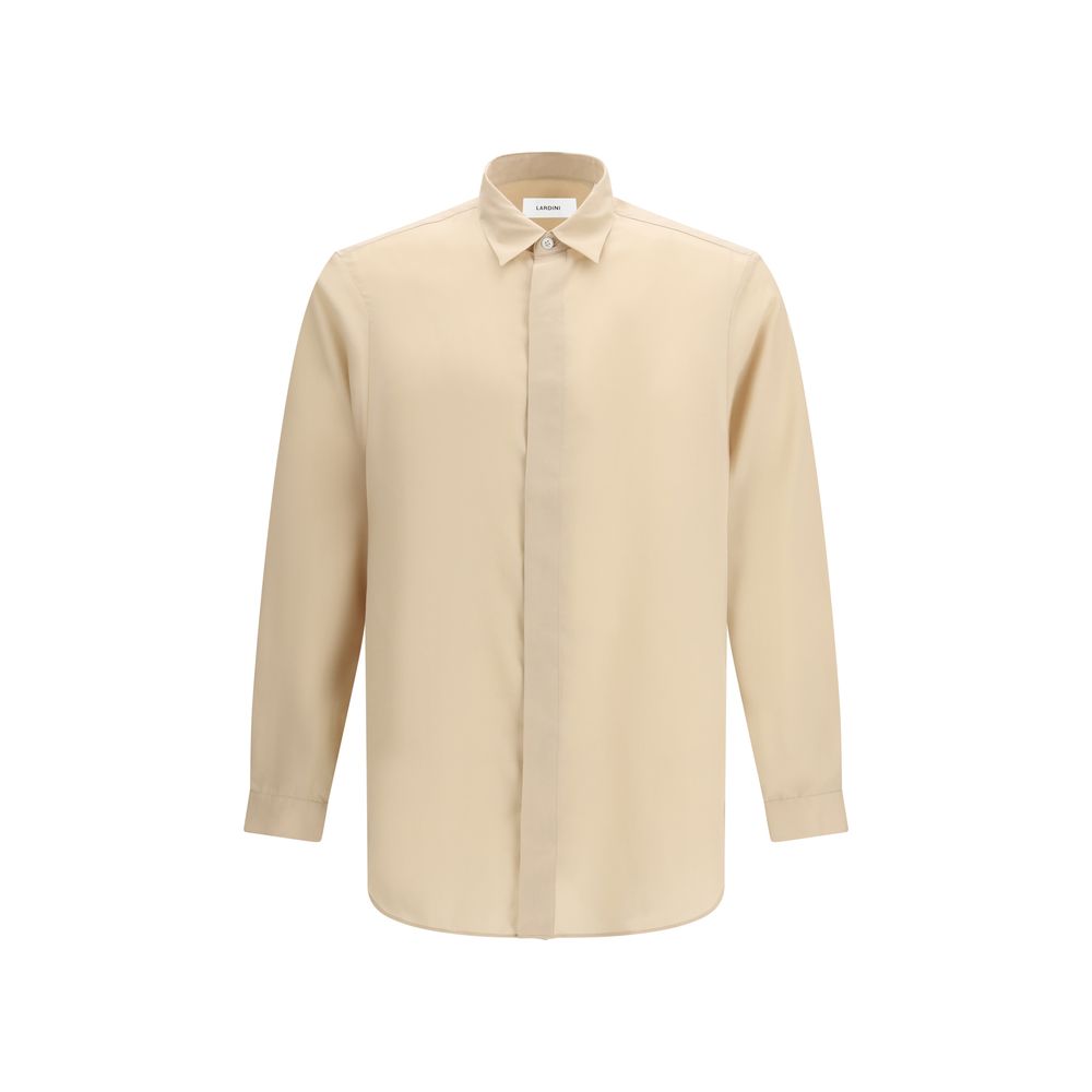Lardini Beige Tencel Dress Shirt | Regal Royce