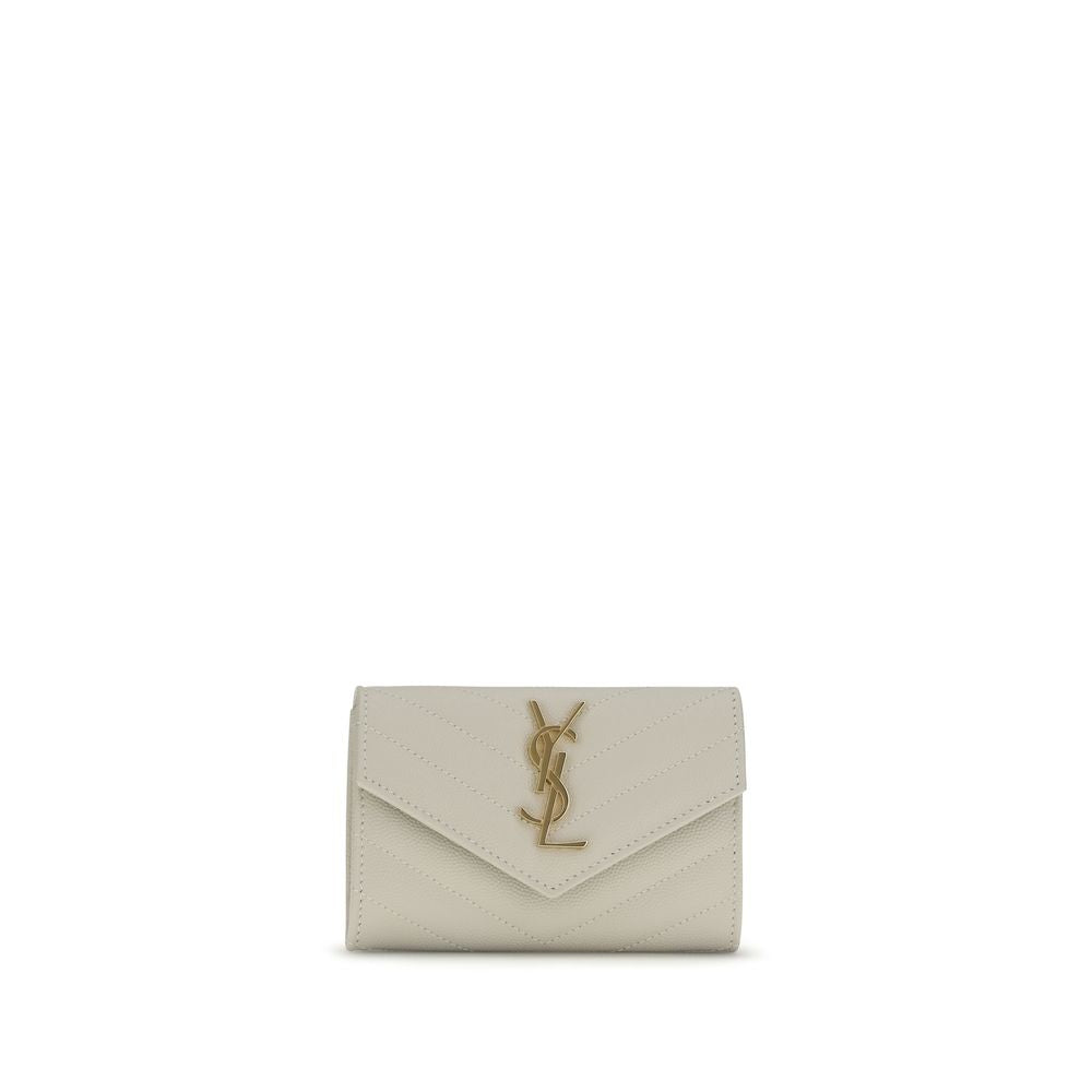 Saint Laurent Beige Calf Leather Bos Taurus Wallet | Regal Royce