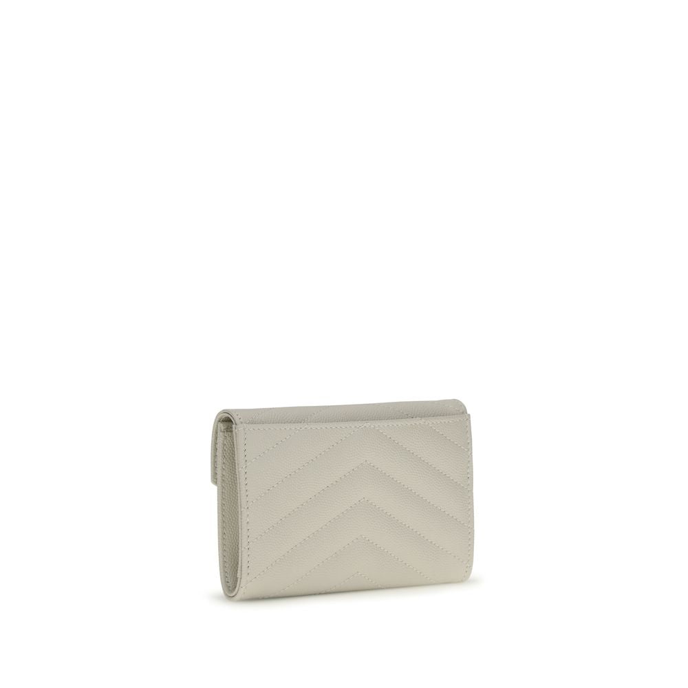 Saint Laurent Beige Calf Leather Bos Taurus Wallet | Regal Royce