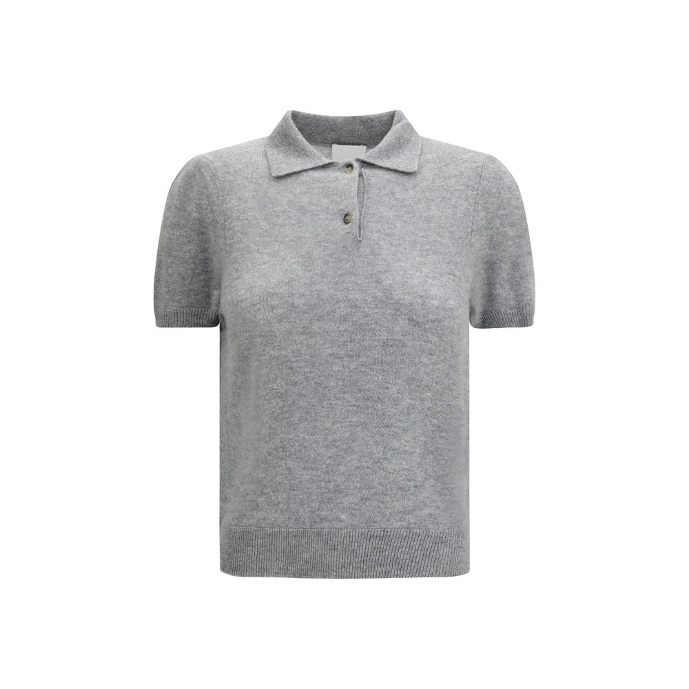 Allude Gray Cashmere Shortsleeve Shirt | Regal Royce