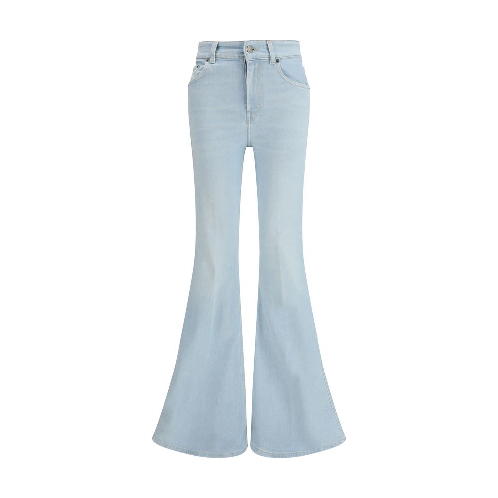 Haikure Blue Cotton Flared Jeans | Regal Royce