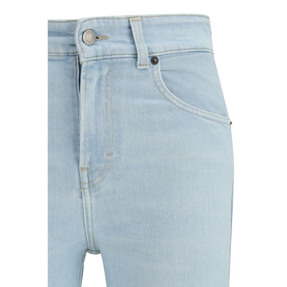 Haikure Blue Cotton Flared Jeans | Regal Royce