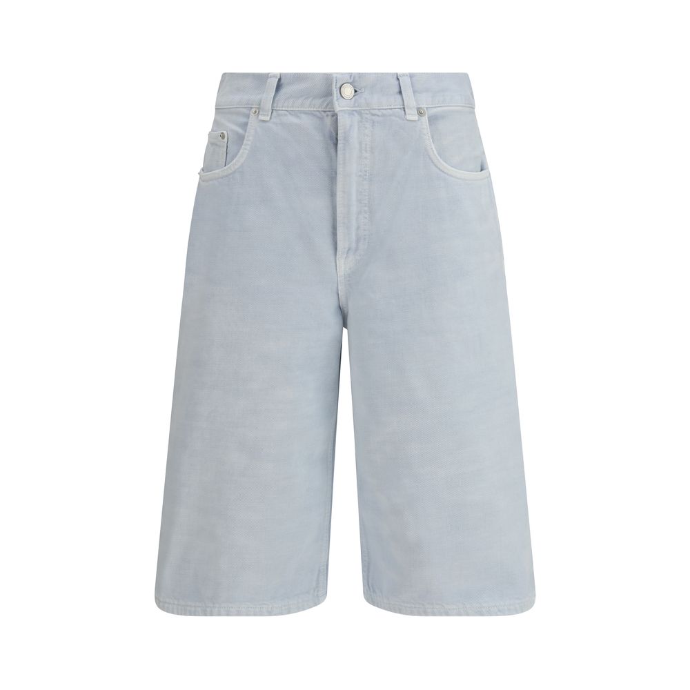 Haikure Blue Cotton Bermuda Shorts | Regal Royce
