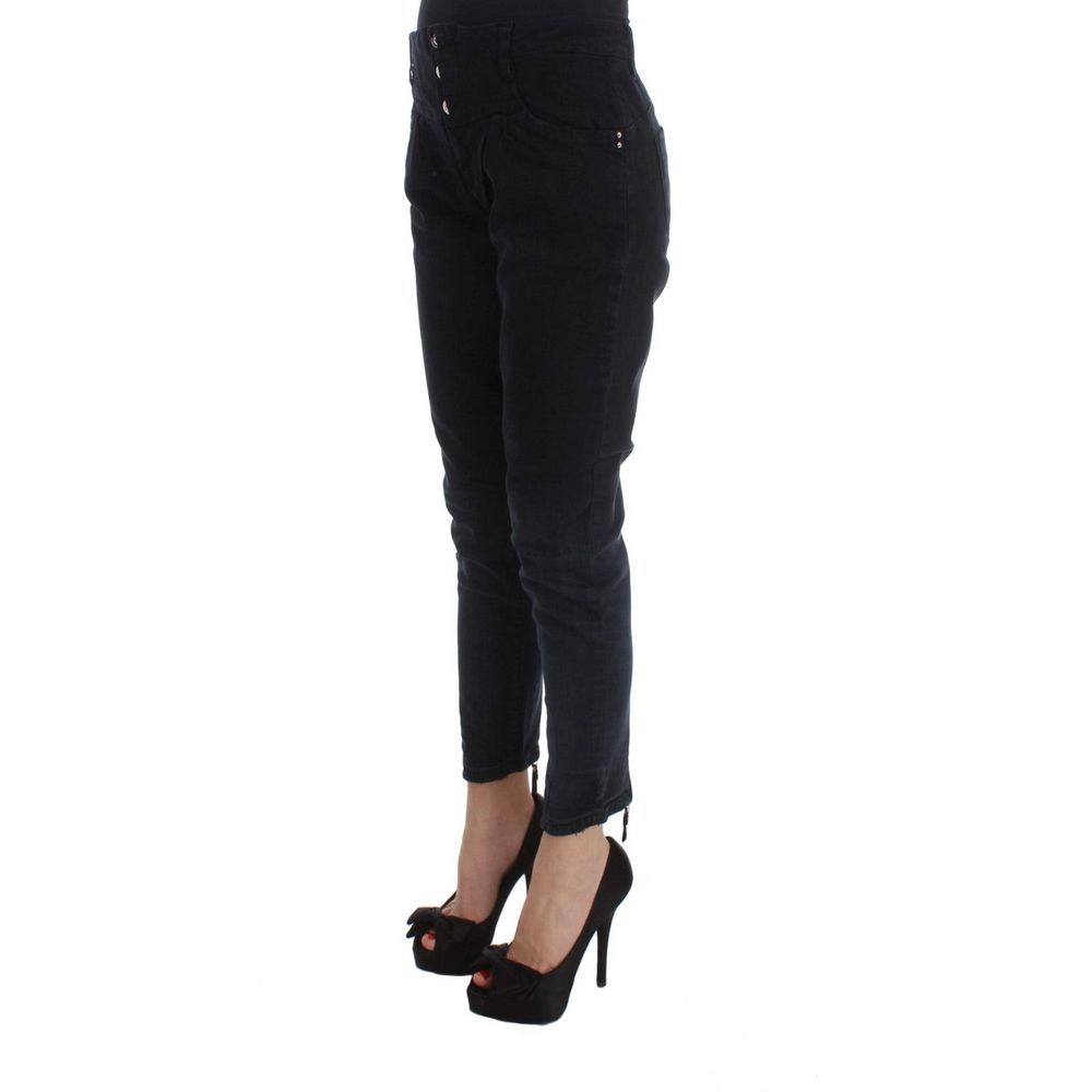 Costume National Black Cotton Cropped Jeans | Regal Royce