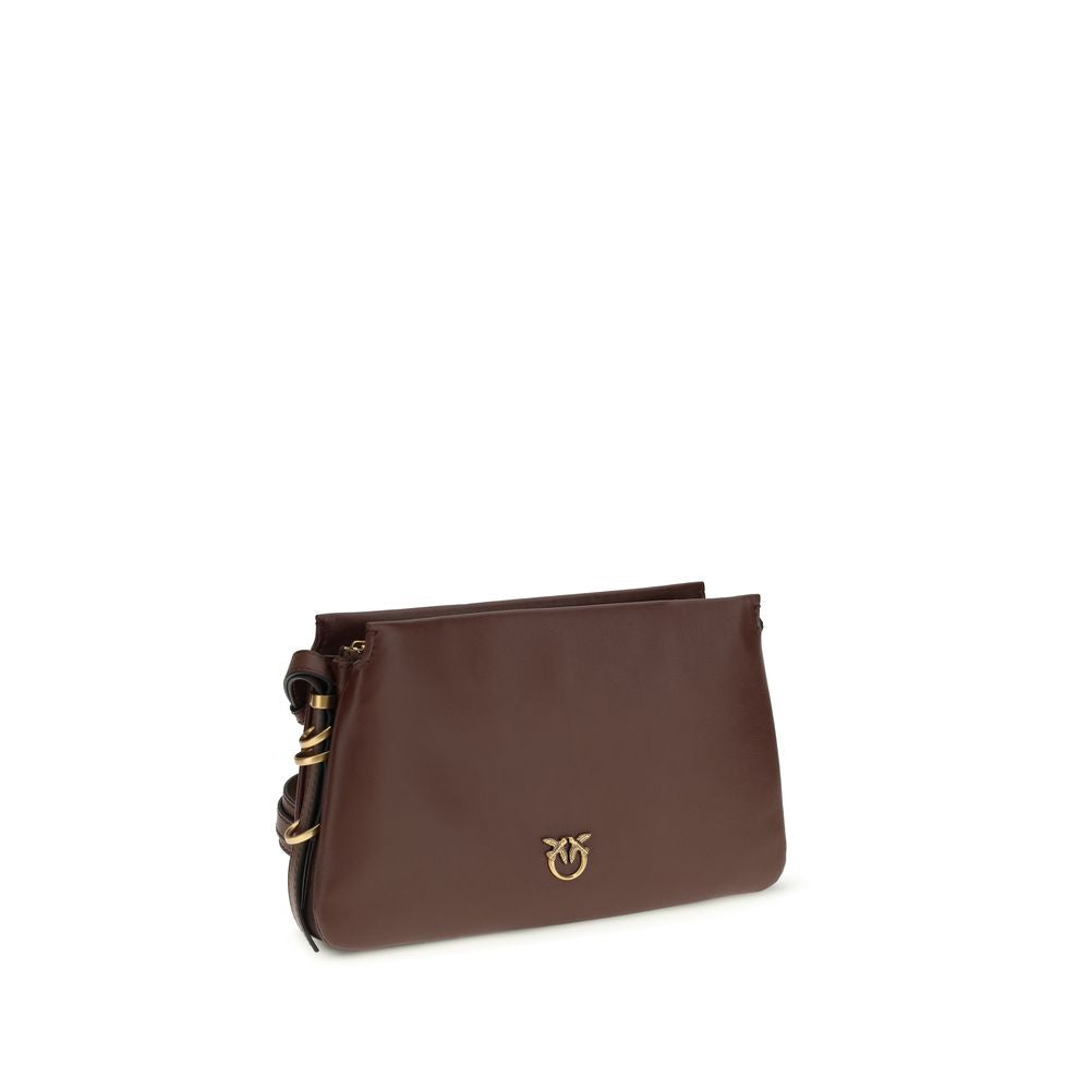 PINKO Brown Calf Leather Bos Taurus Shoulder Bag | Regal Royce