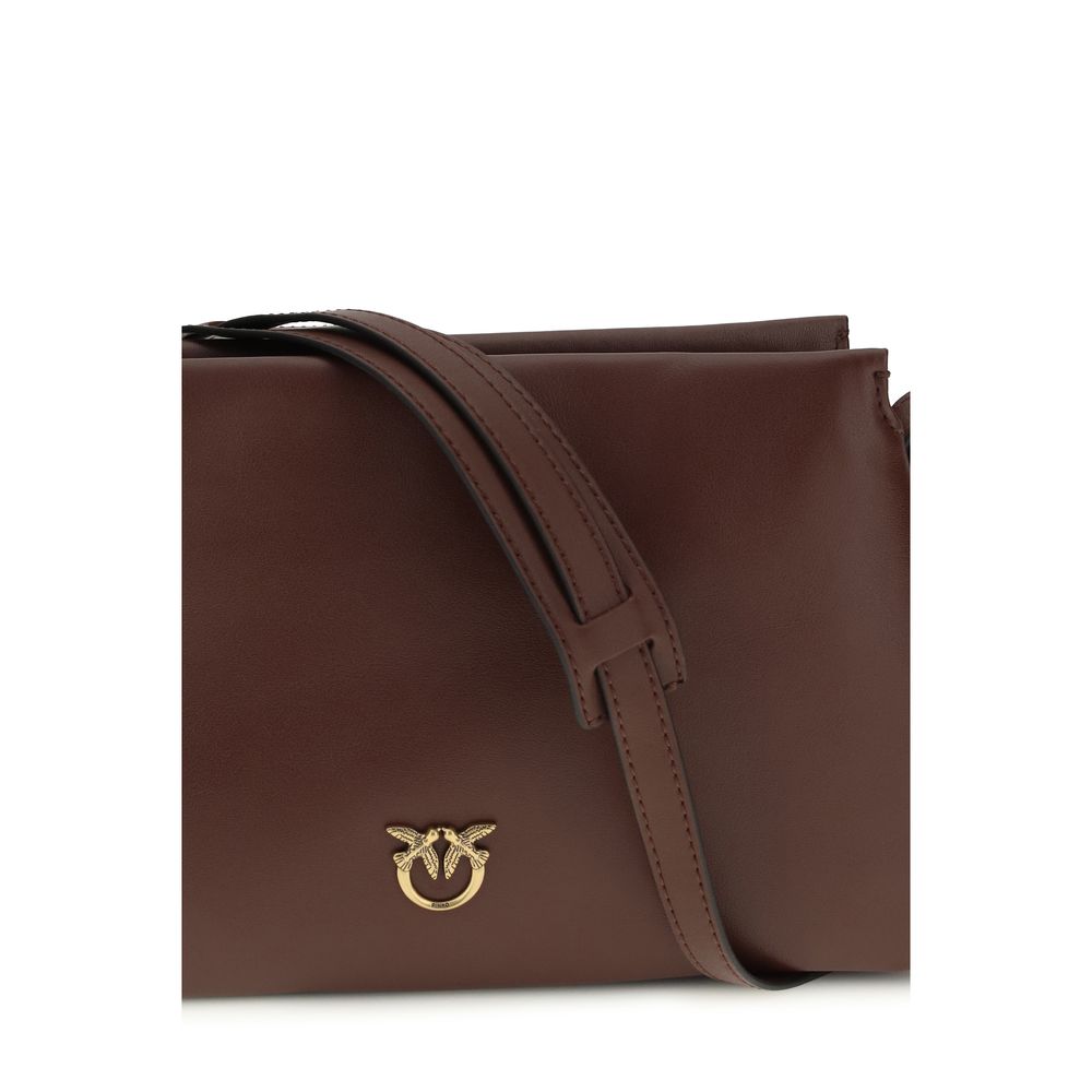 PINKO Brown Calf Leather Bos Taurus Shoulder Bag | Regal Royce