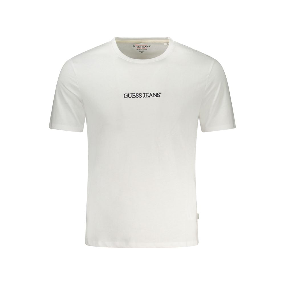 Guess Jeans Bianco Cotton Men T-Shirt | Regal Royce