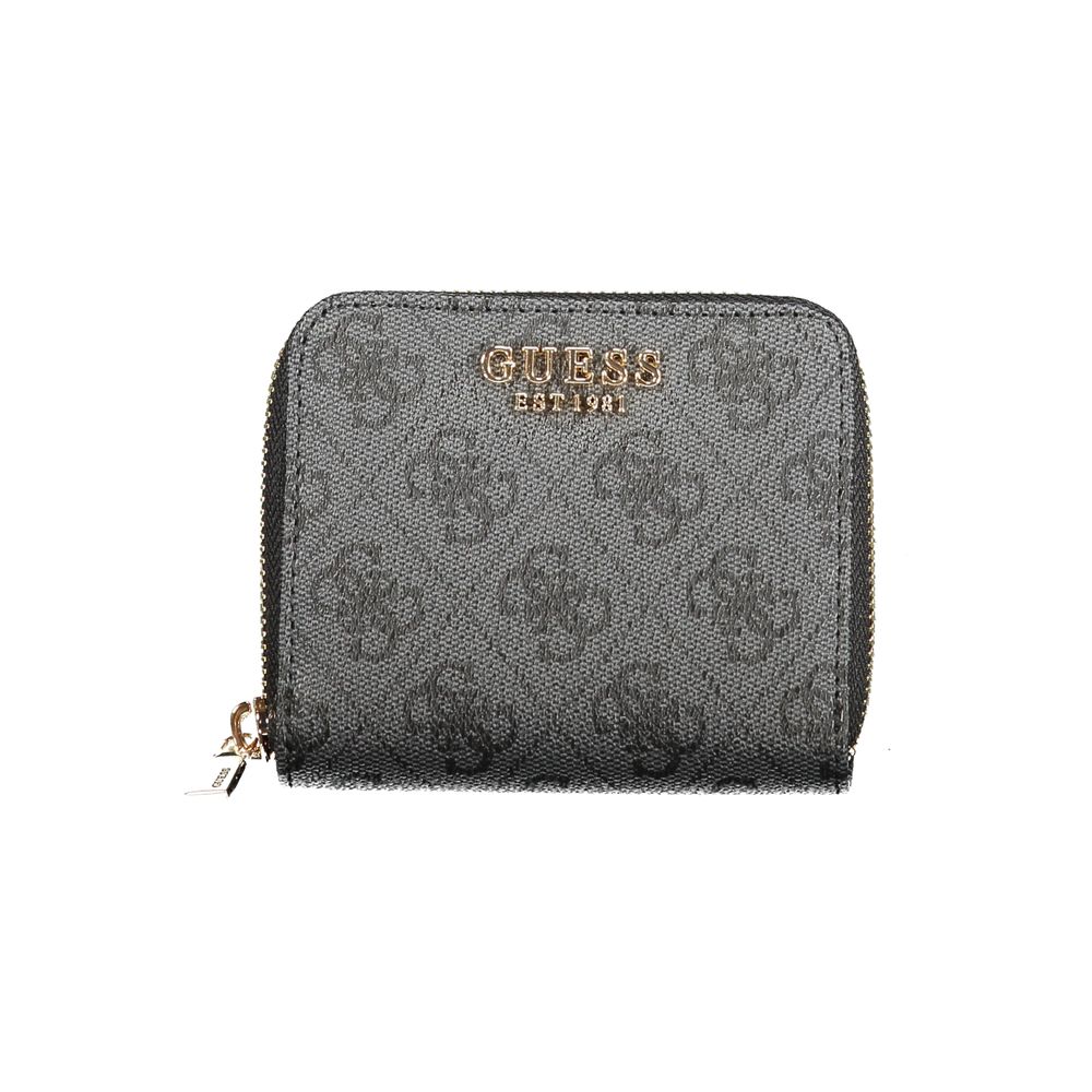Guess Jeans Black Polyethylene Women Wallet | Regal Royce