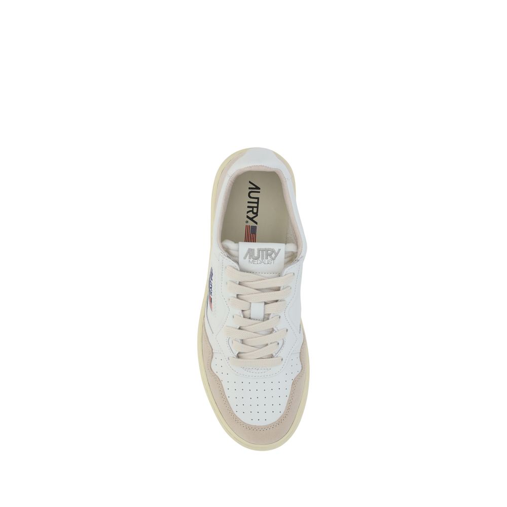 Autry White Calf Leather Bos Taurus Low Top Sneakers | Regal Royce