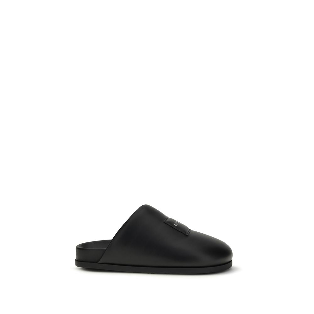 Givenchy Black Calf Leather Bos Taurus Mules | Regal Royce