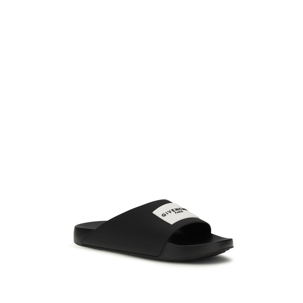 Givenchy Black Rubber Slippers | Regal Royce