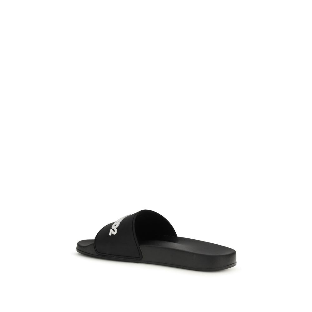 Dsquared² Black Rubber Sandals | Regal Royce
